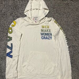 True religion White Graphic Hoodie long sleeve rare